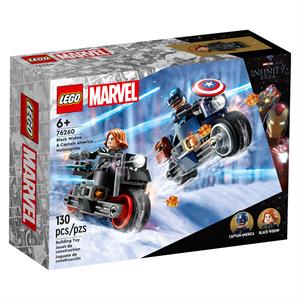 Lego Marvel Black Widow & Captain America Motorcycles 76260